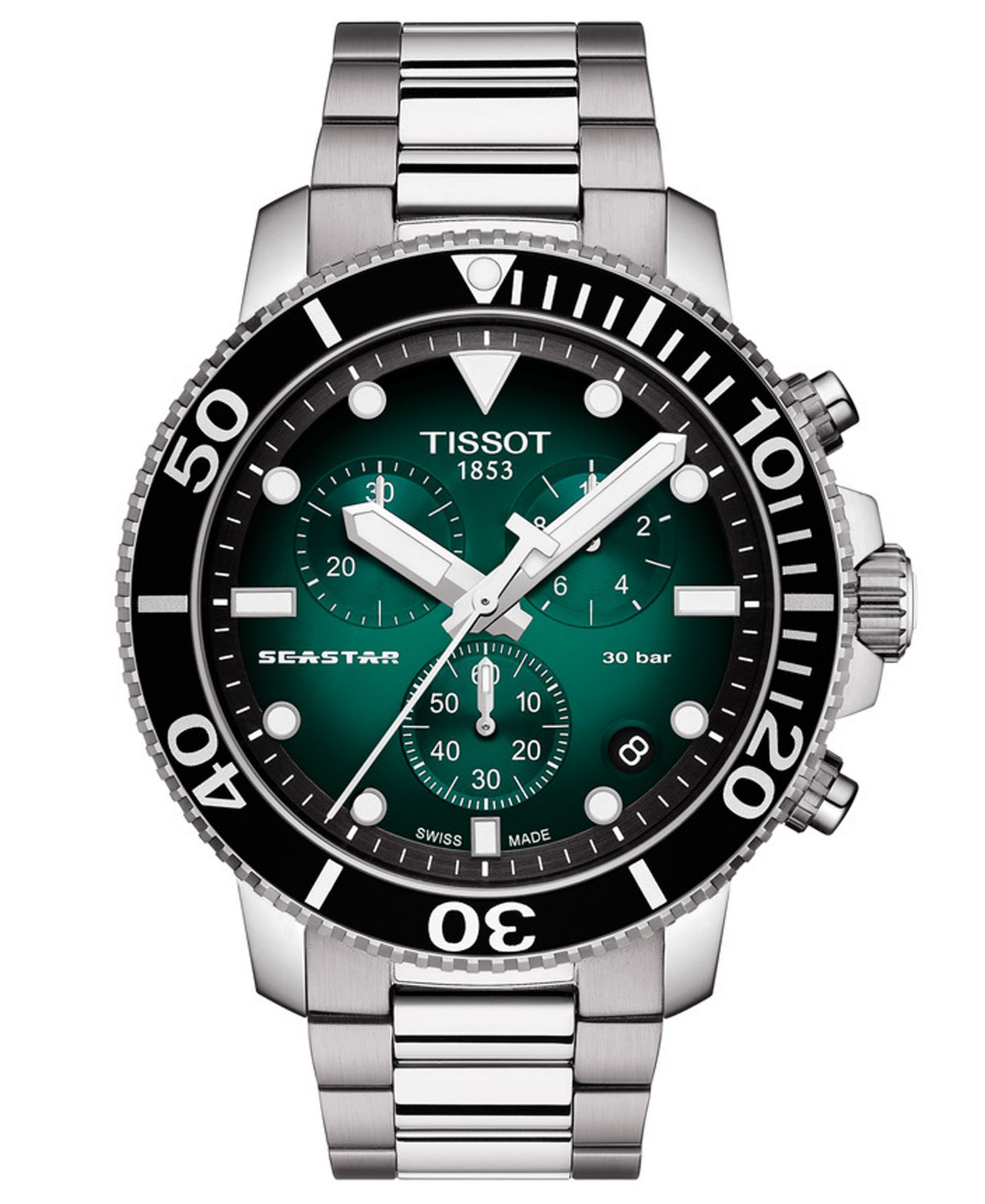Мужские часы Tissot Swiss Chronograph Seastar 1000 Stainless Steel 46mm