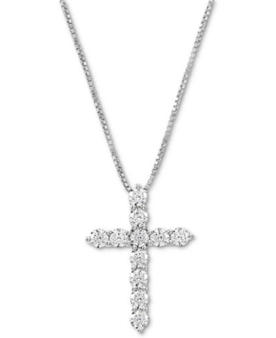 Arabella кулонная цепочка с крестом из кубического циркония, 18"