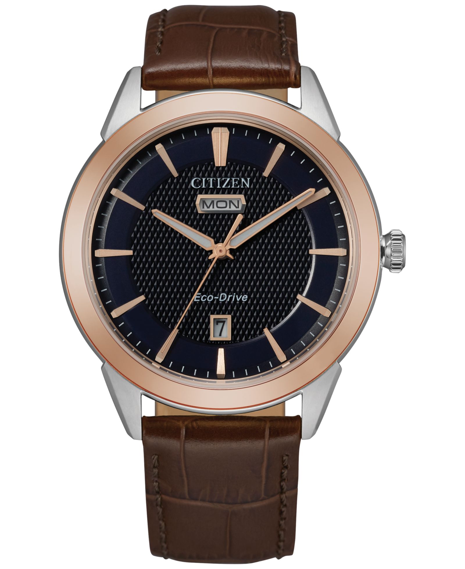 Мужские часы Citizen Eco-Drive Corso Brown Leather Strap 40mm