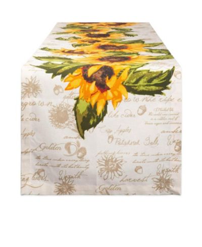 Дорожка для стола Design Imports Rustic Sunflowers Printed 14" x 108"
