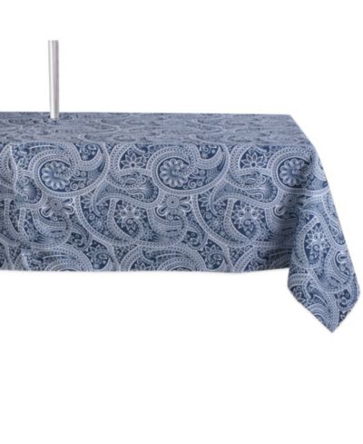 Скатерть Design Imports Paisley Print для улицы с молнией, 60" x 84"