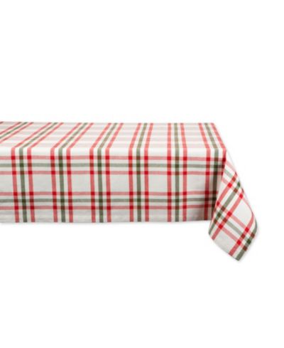 Скатерть Design Imports Jolly Tree Collection Nutcracker Plaid 52" x 52"