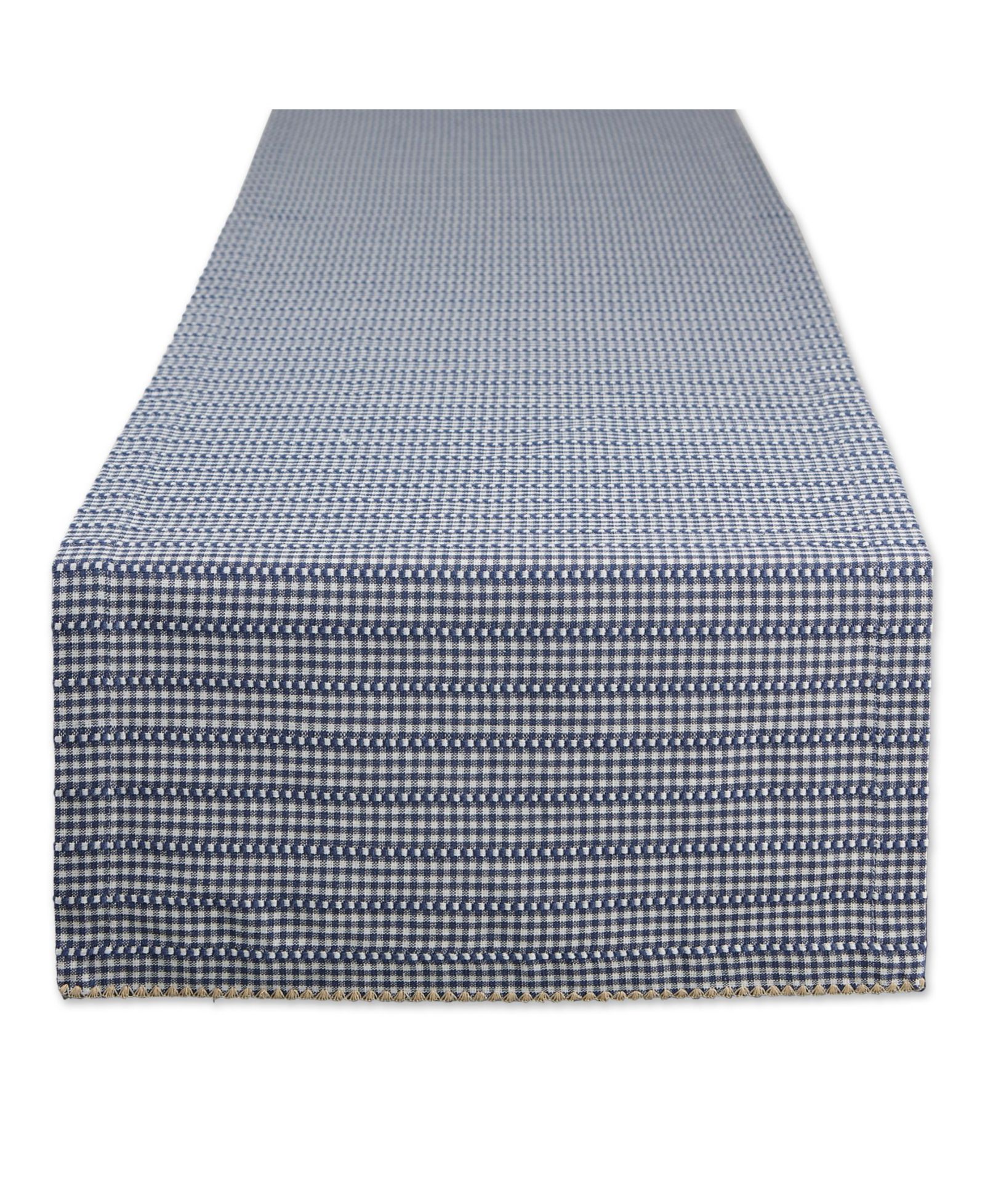 Design Imports Farmhouse Gingham Table Runner