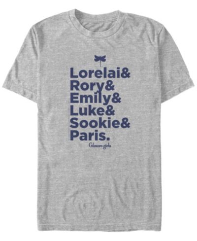 Футболка Men's Gilmore Girls TV Core Cast List Short Sleeve T-shirt