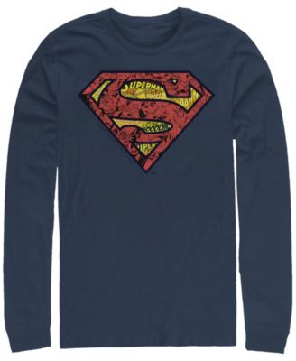Men's Superman Inside Comics Long Sleeve Crew T-shirt
