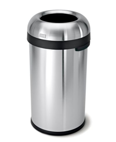 Simplehuman 60L Round Bullet Open Top Commercial Trash Can