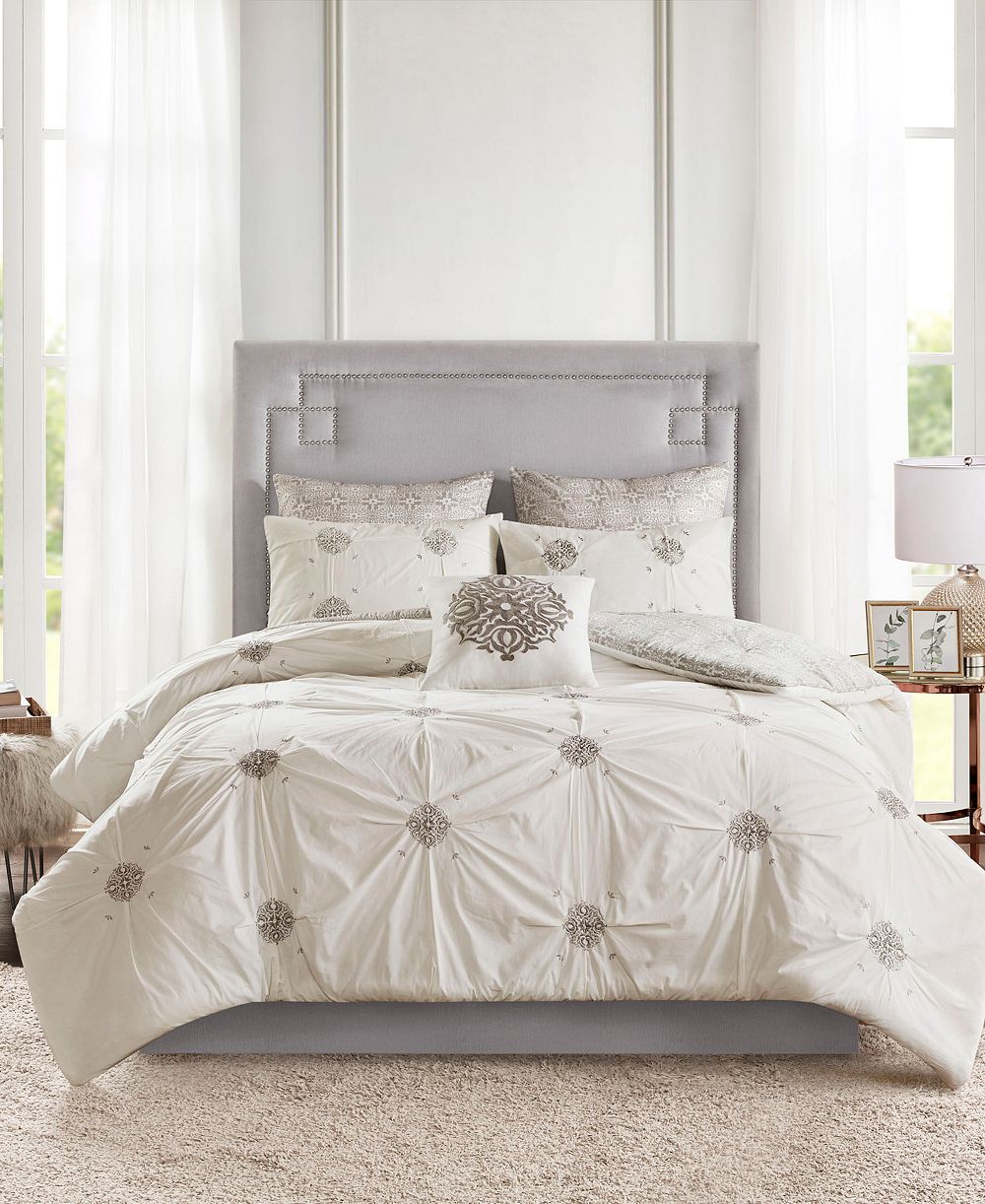 Madison Park Malia Embroidered 6-Pc. Comforter Set, King/California King