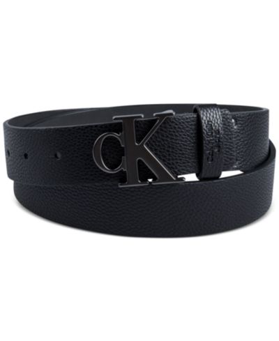 38MM Calvin Klein Men's Logo Plaque Buckle Fashion Jean Belt