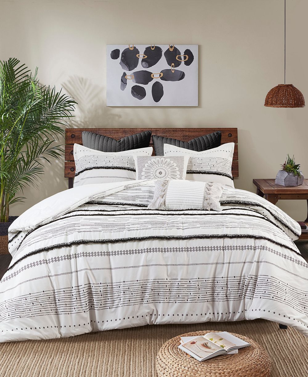 INK+IVY Nea Boho Stripe 3-Pc. Comforter Set, Full/Queen