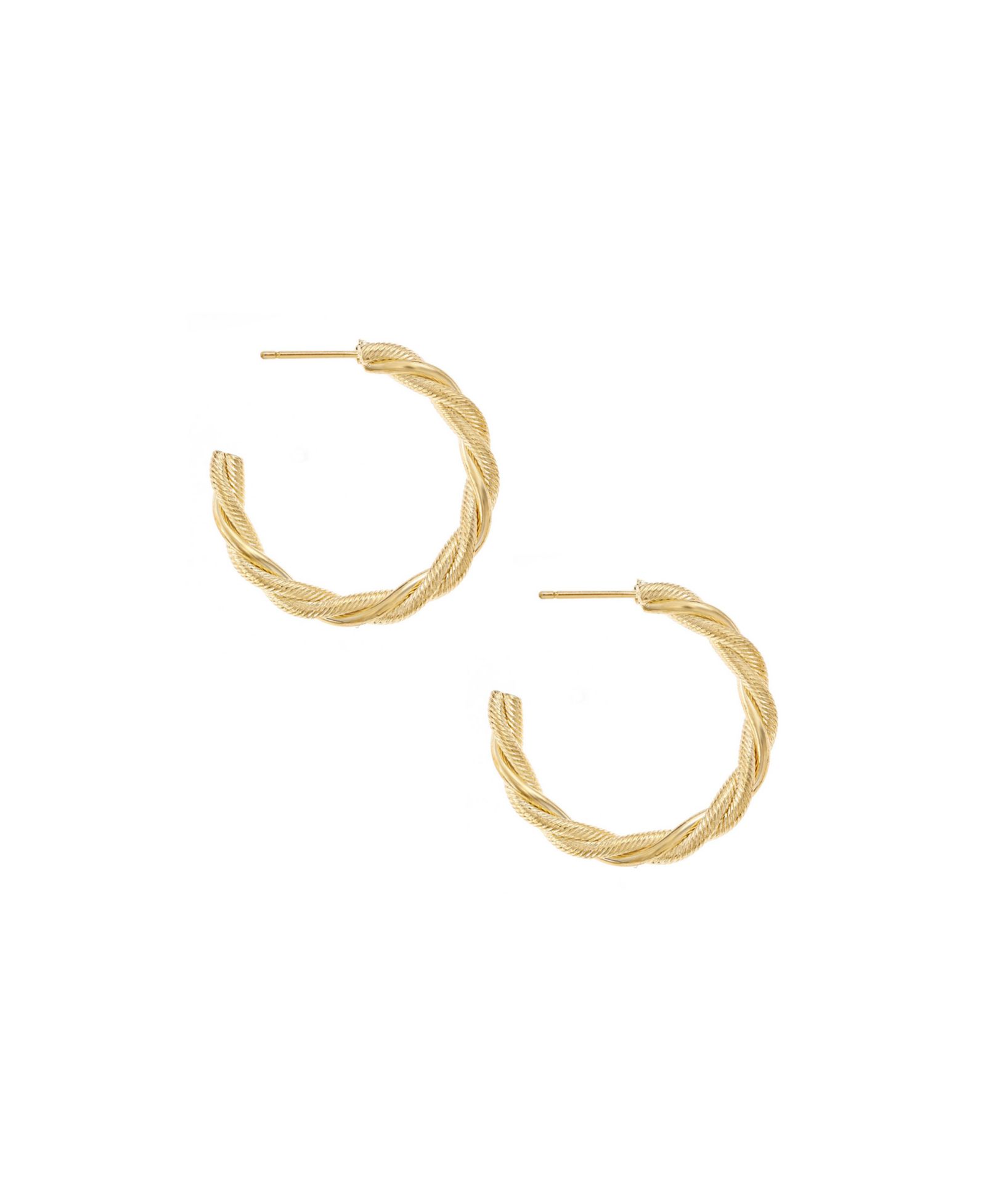 ETTIKA Gold Plated Twisted Hoops
