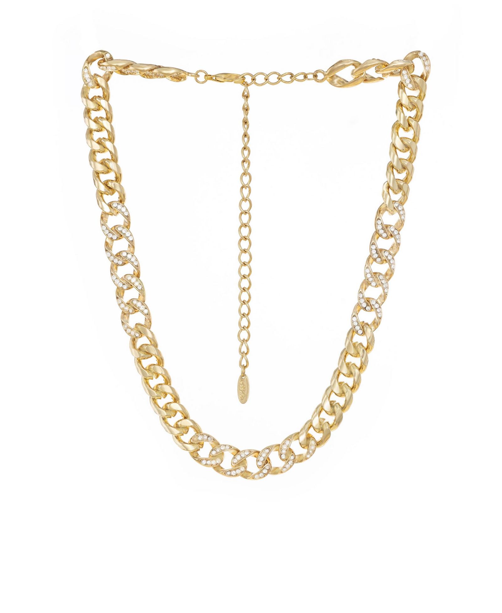 Ожерелье ETTIKA Bold and Gold Plated Crystal Link Chain