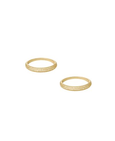 Набор колец ETTIKA Gold Plated Pave