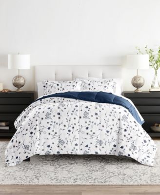 ienjoy Home Forget Me Not Reversible Comforter Set, Twin/Twin XL