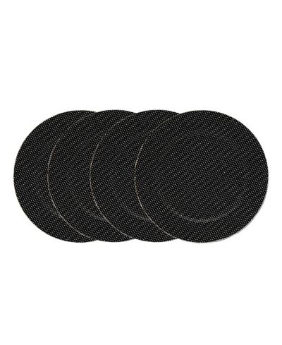 Godinger Black Charger Plates, Set of 4