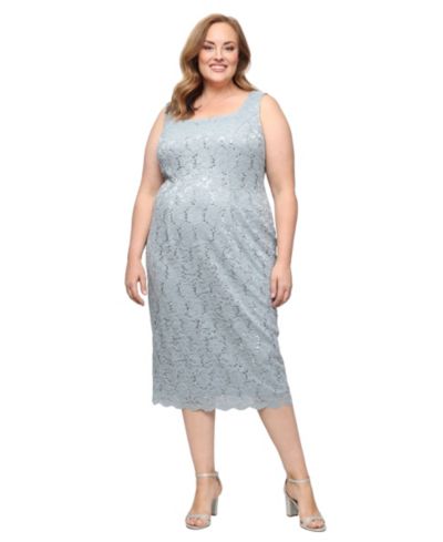 SL Fashions Plus Size 2-Peice Lace Jacket & Sheath Dress Set