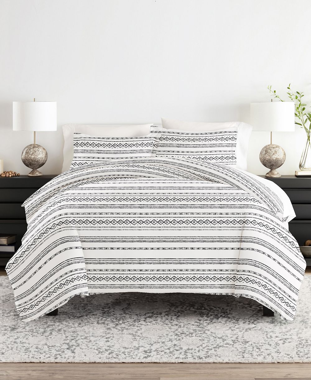 Комплект из 3 предметов ienjoy Home Ultra Soft Romantic Duvet Cover, Full/Queen