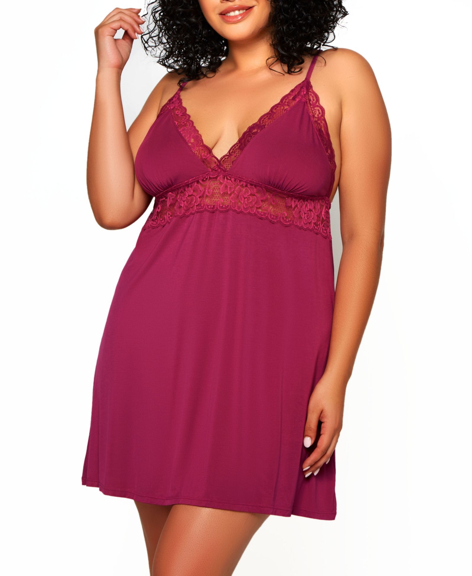 Plus Size Josie нижнее белье с ширмами из модального трикотажа и кружевом