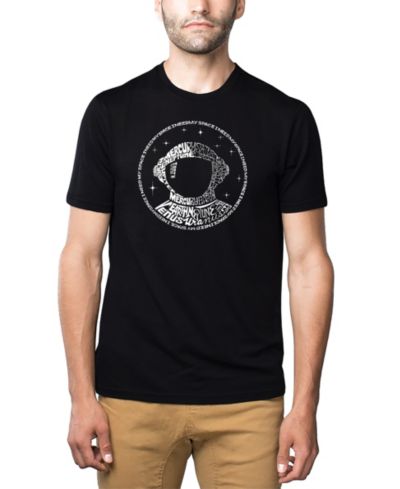 LA Pop Art Men's Cotton/Poly Blend Word Art I Need My Space Astronaut T-shirt