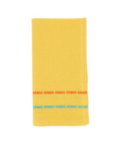 Салфетки для стола Saro Lifestyle с узором Dobby Border, набор из 4 шт., 18" x 18"