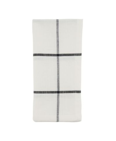 Saro Lifestyle Хлопковые салфетки для стола в клетку, набор из 4 штук, 20" x 20"