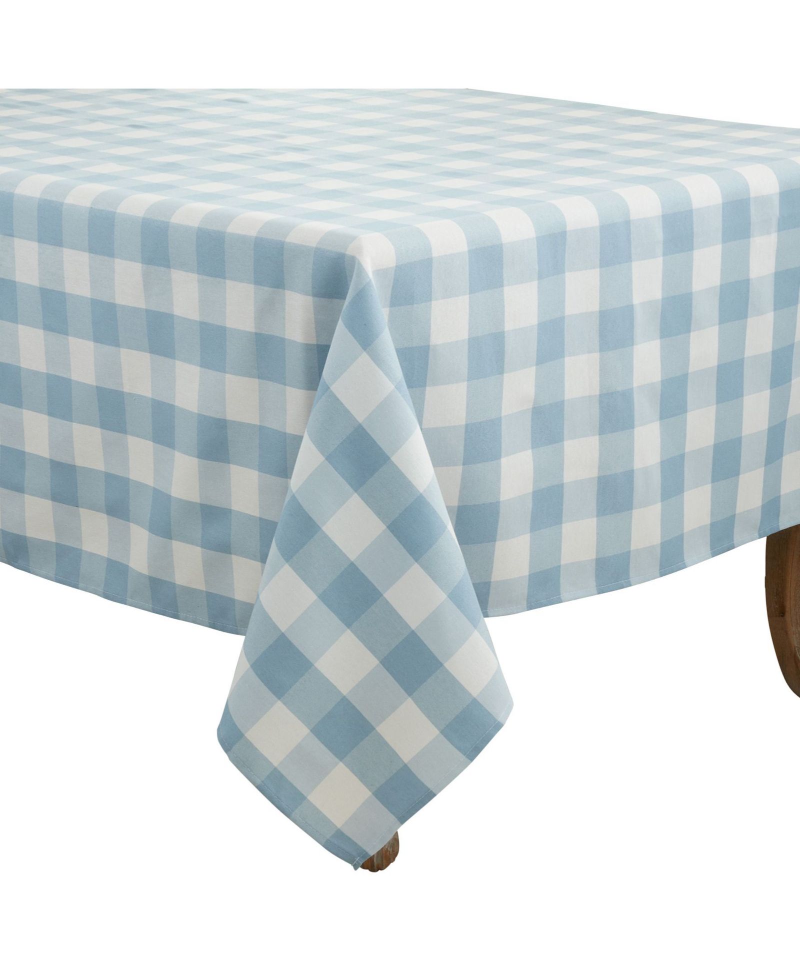 Saro Lifestyle Buffalo Plaid Design Cotton Blend Tablecloth, 70" x 70"