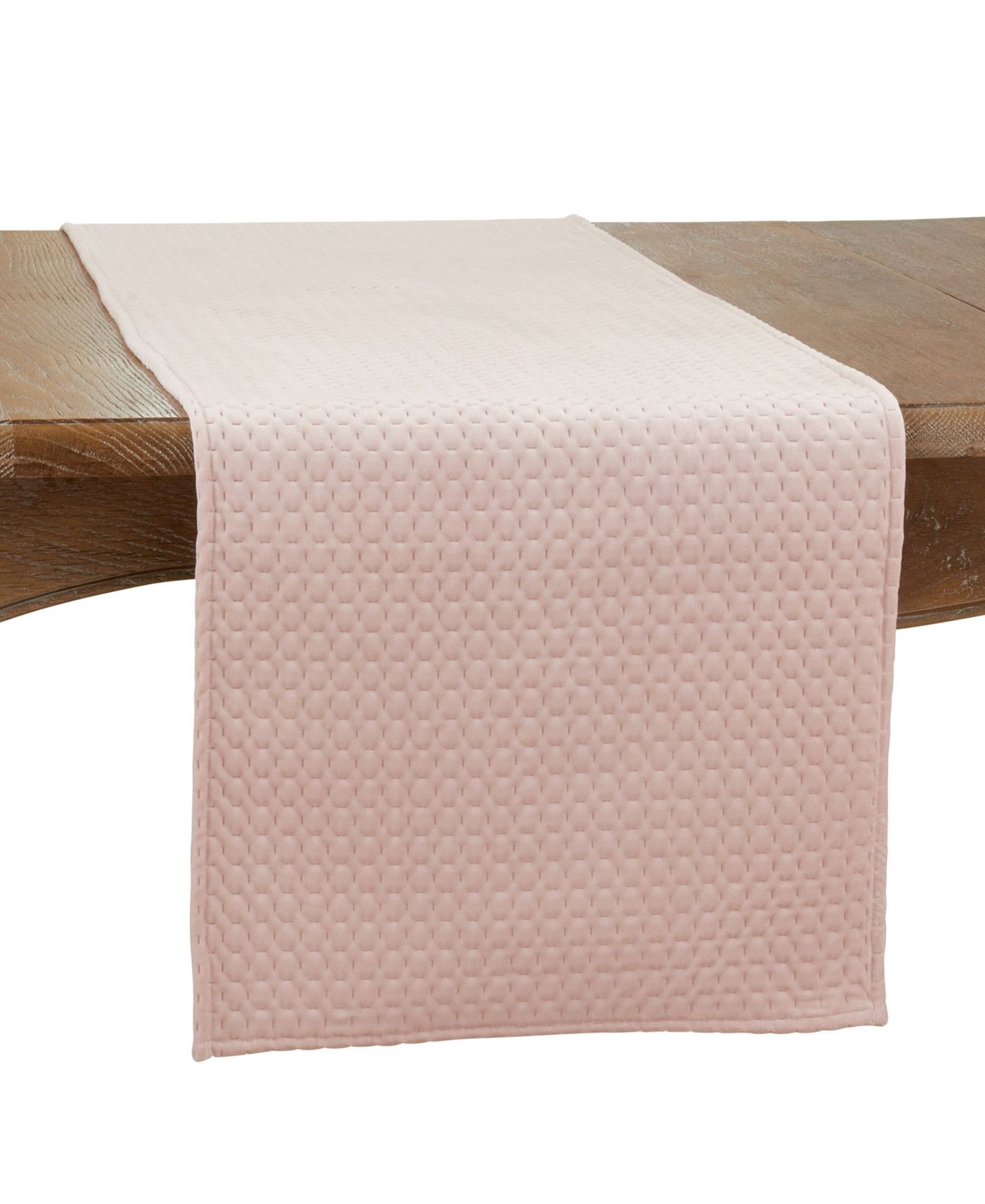 Saro Lifestyle Long Table Runner with Pinsonic Velvet Design, 72" x 16"