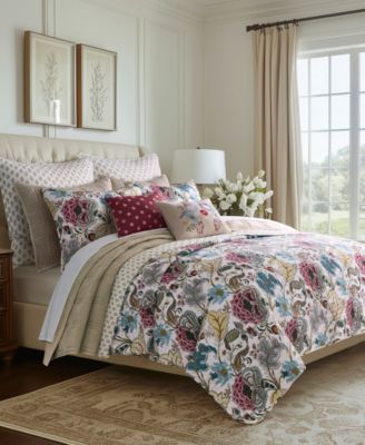Levtex Home Angelica Spring Jacobean Floral 3-Pc. Quilt Set, King