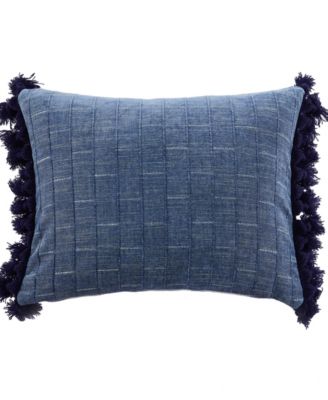 Levtex Bennett Chambray TasselDecorative Pillow, 14" x 18"