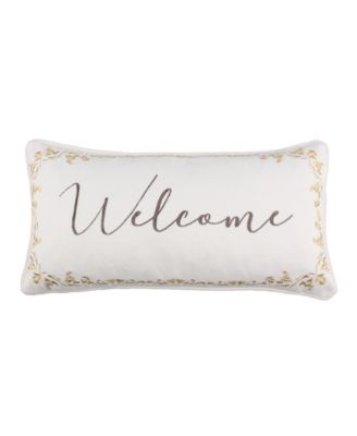 Levtex Cosima Welcome Decorative Pillow, 12" x 24"