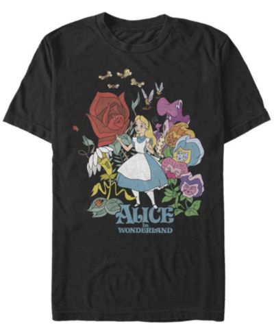 Men's Alice in Wonderland Flower Love Short Sleeve T-shirt