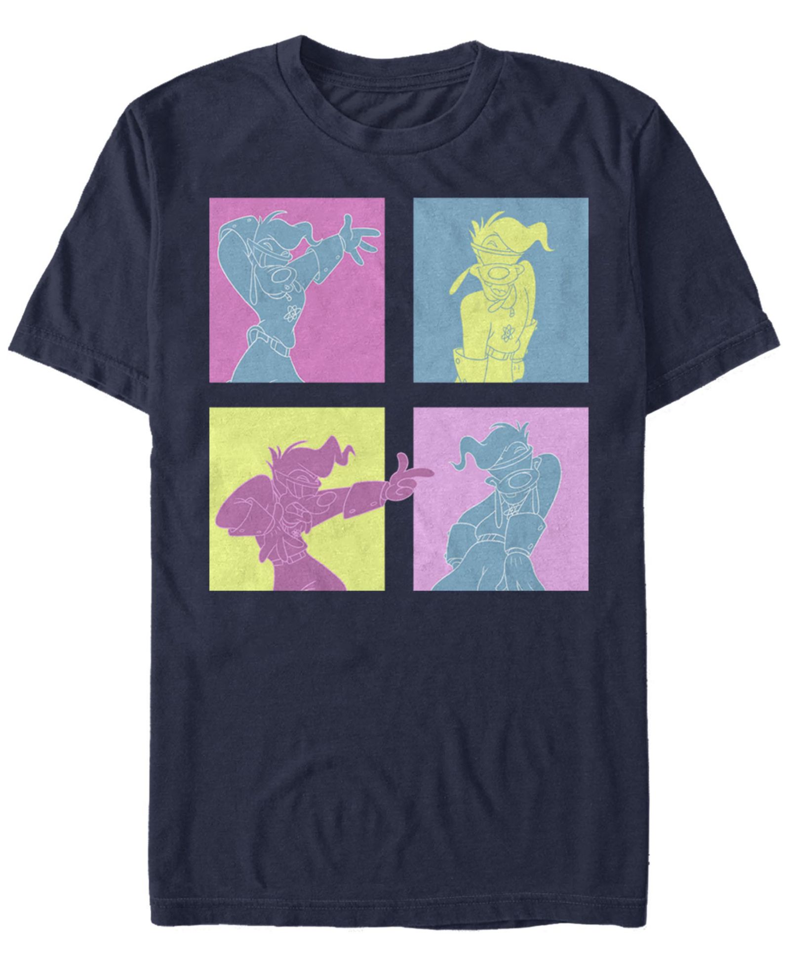 Мужская футболка A Goofy Movie Neon Grid Short Sleeve