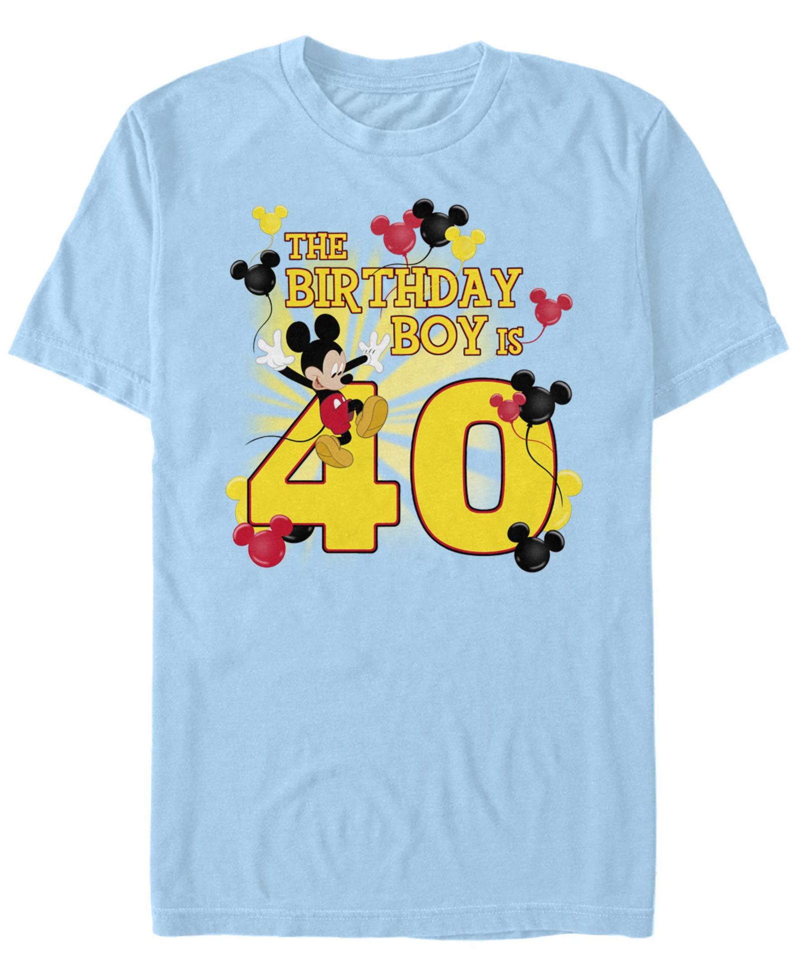 Мужская футболка Fifth Sun Men's Mickey Birthday 40 Short Sleeve Crew T-shirt