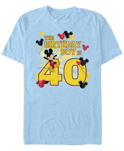 Fifth Sun Men's Mickey Birthday 40 Short Sleeve Crew T-shirt