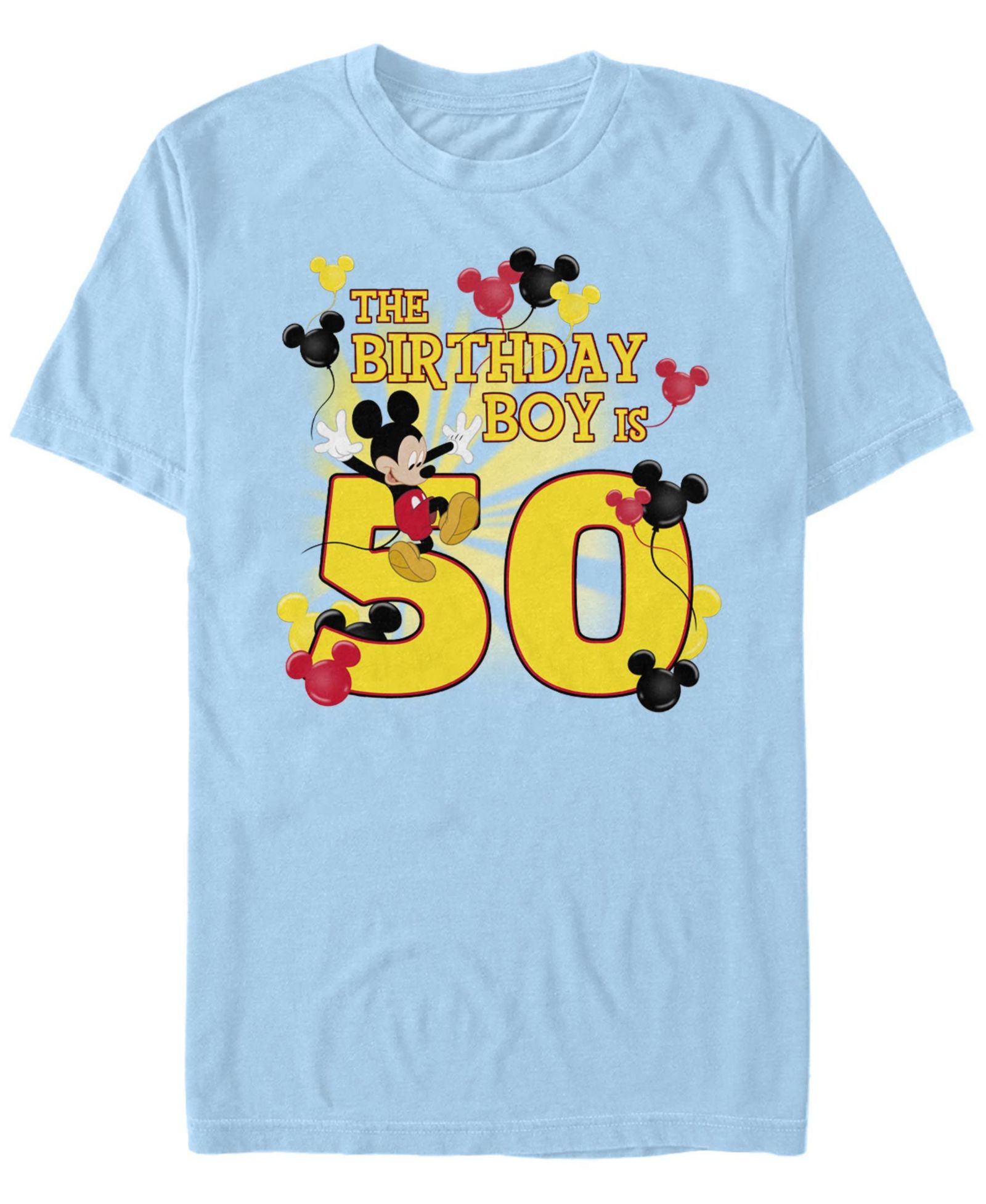 Fifth Sun Men's Mickey Birthday 50 Short Sleeve Crew T-shirt