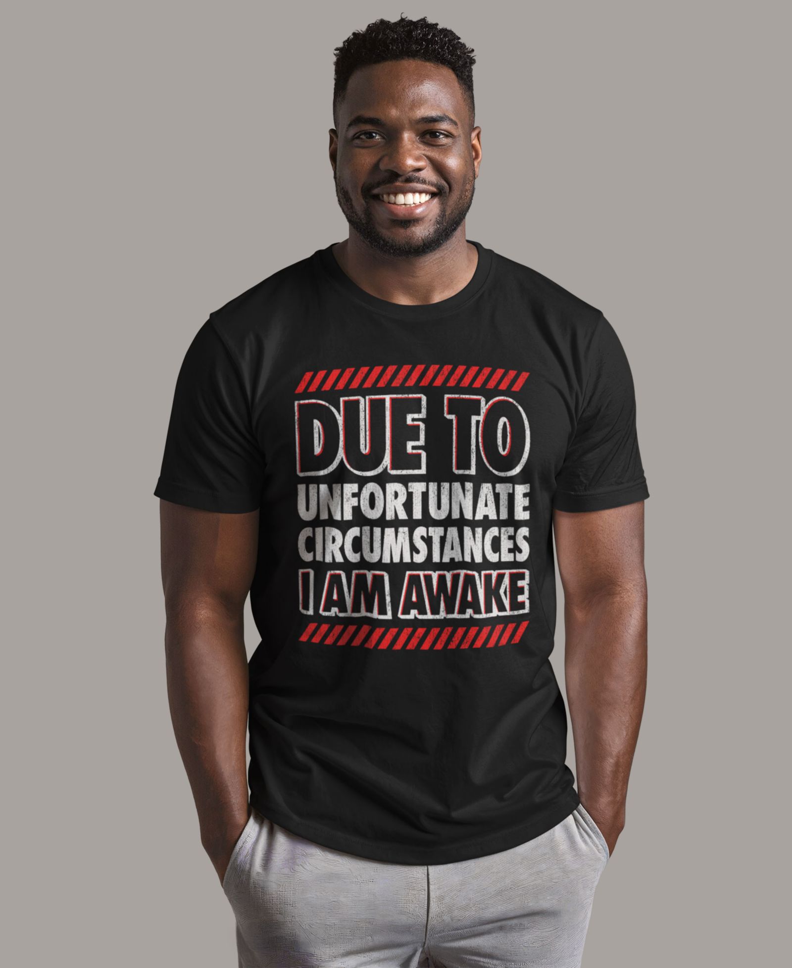 Fifth Sun Men's I Am Awake Short-Sleeve Crew T-Shirt