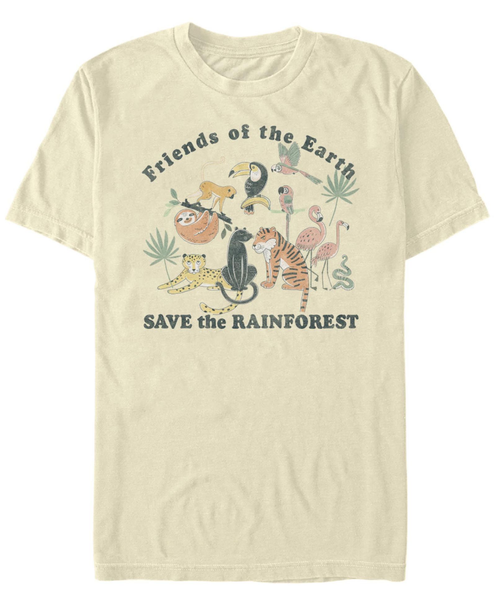 Fifth Sun Men's Save The Rainforest Short Sleeve Crew T-shirt