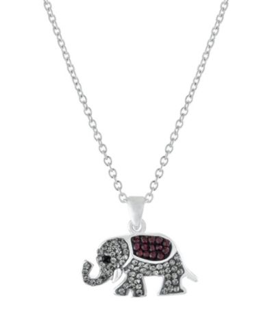 Подвеска Crystal Elephant с удлинителем 16+2" в серебряном напылении