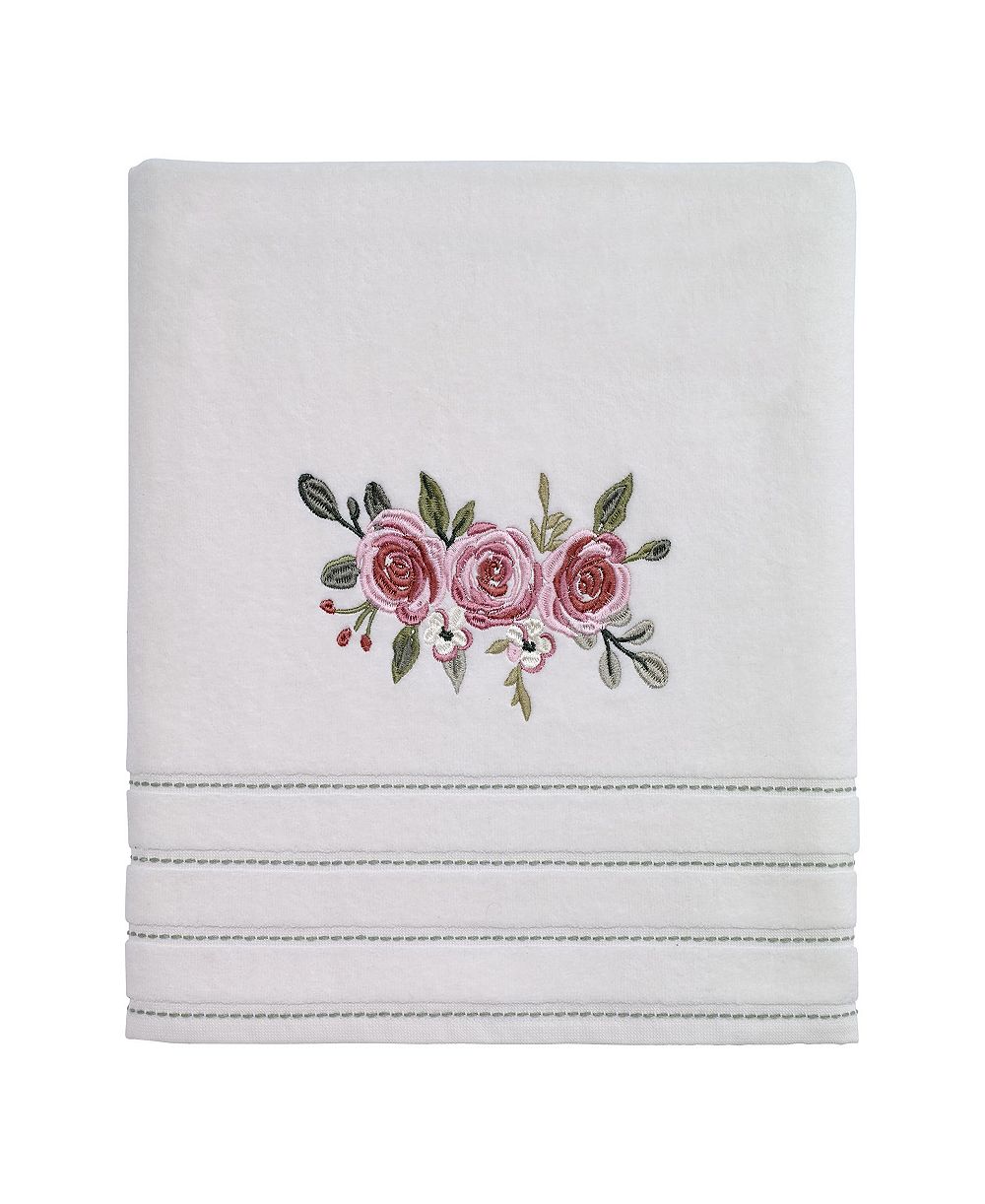 Хлопковое банное полотенце Avanti Spring Garden Peony с вышивкой, 27" x 52"