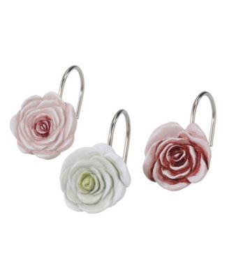 Крючки для штор в душевую Avanti Spring Garden Peony 12-Pc.