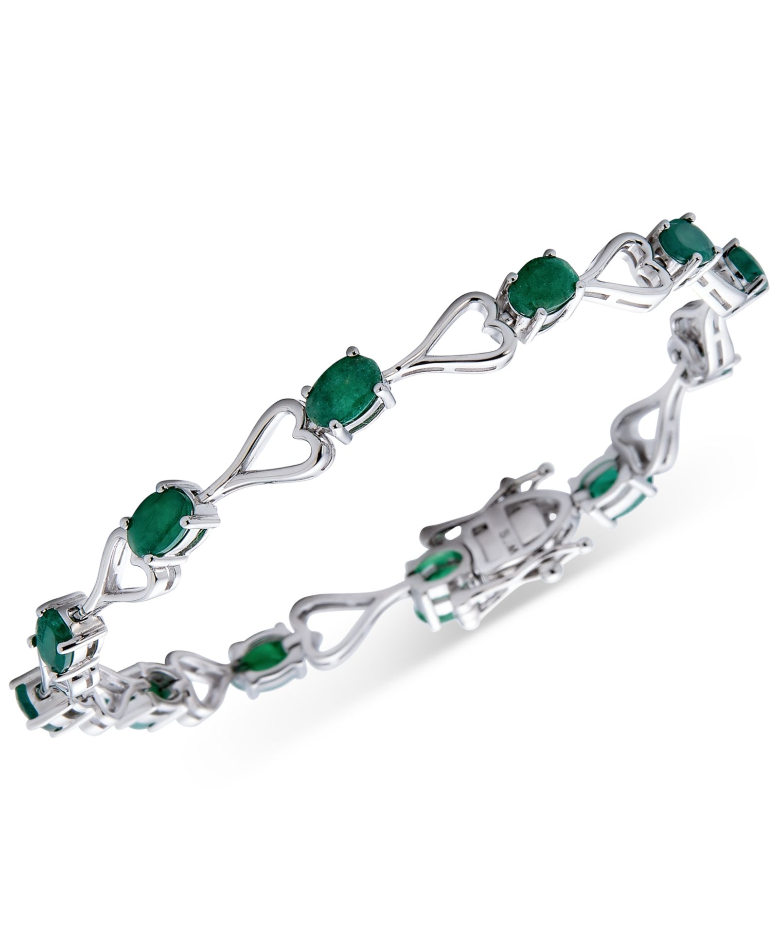 Ruby Heart Браслет Link (6 ct. t.w.) из стерлингового серебра