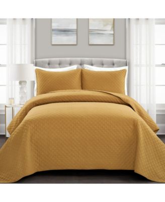Lush Décor Ava Cotton 3 Piece Quilt Set, Full/Queen