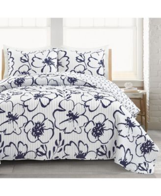Lush Décor Scandinavian Floral комплект из 3 покрывал, Full/Queen