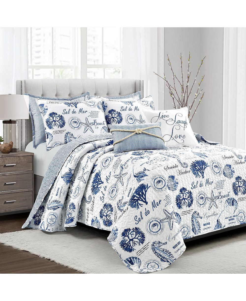 Lush Décor Harbor Life 7 Piece Quilt Set, Full/Queen