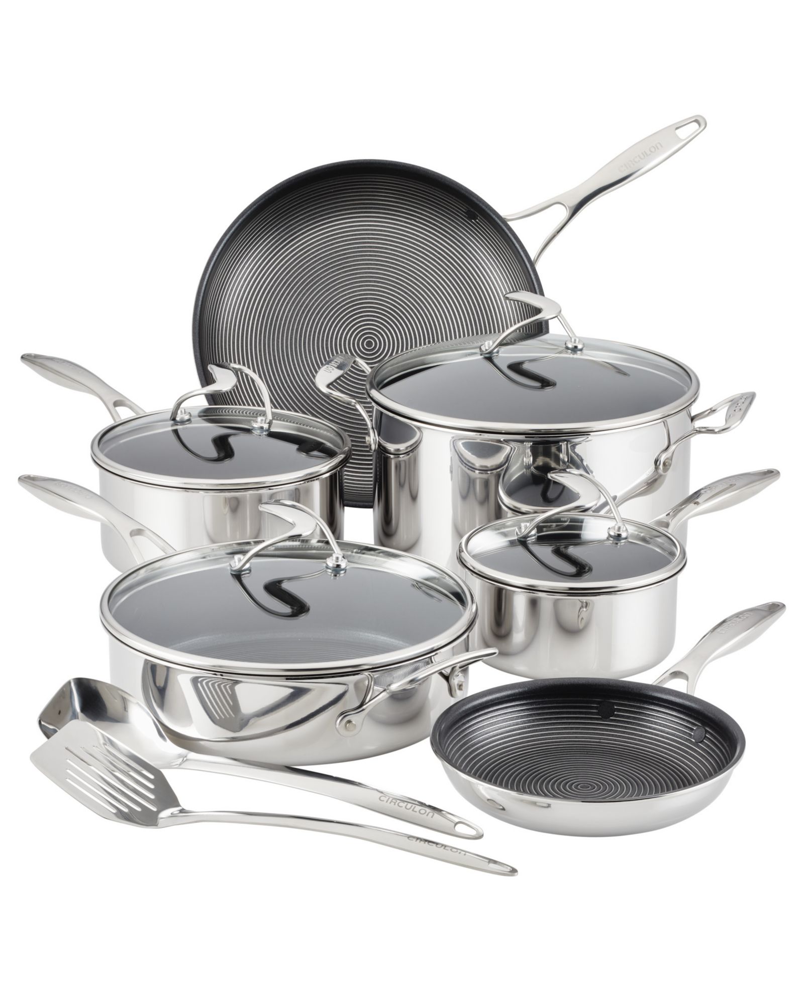 Circulon SteelShield C-Series Tri-Ply Clad Nonstick Cookware Plus Utensils