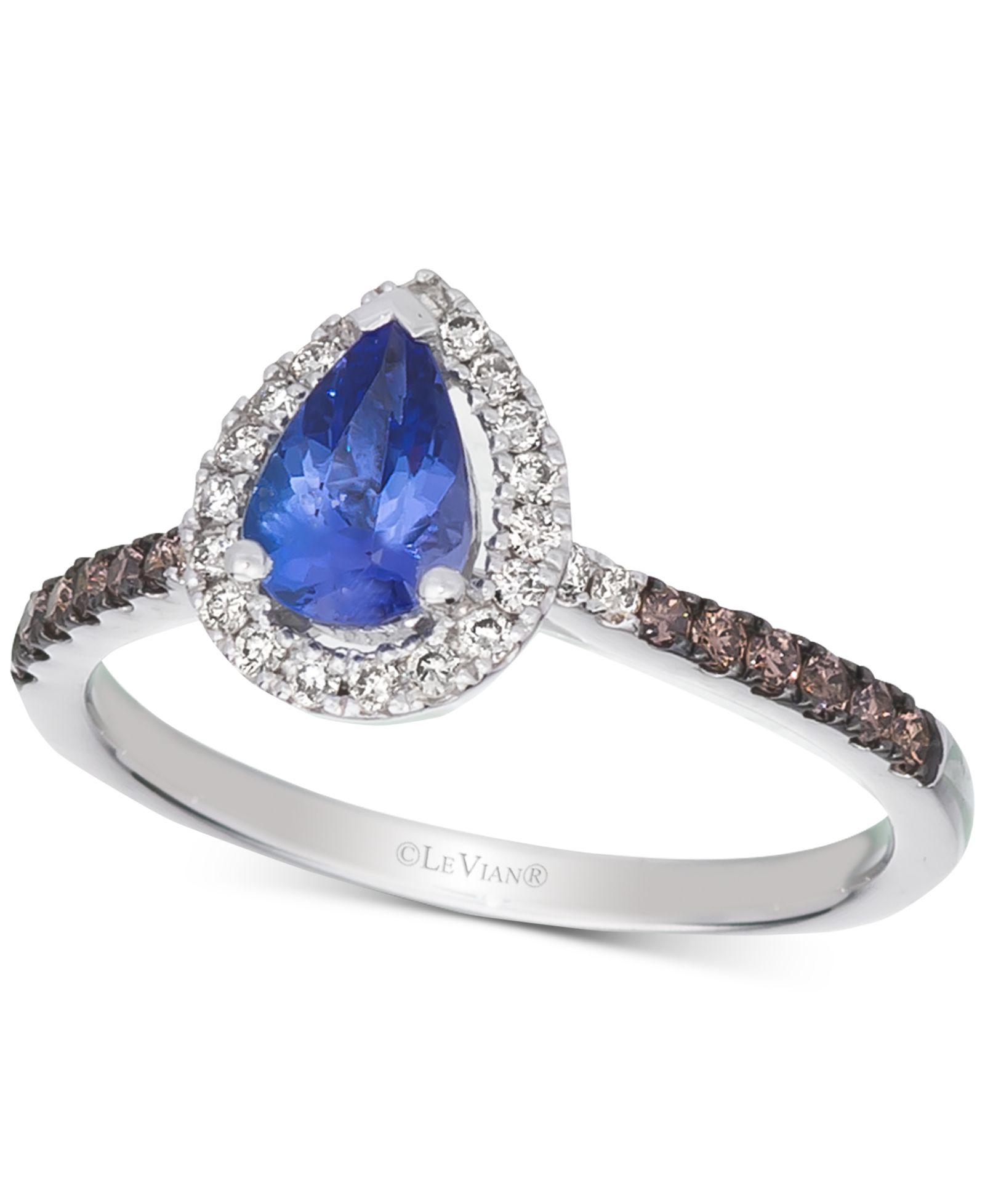 Кольцо Le Vian® Blueberry Tanzanite (1/2 ct. t.w.) & Diamond (1/3 ct. t.w.) in 14k White Gold