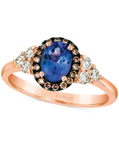 Le Vian® Blueberry Tanzanite (5/8 ct. t.w.) & Diamond (3/8 ct. t.w.) in 14k Rose Gold