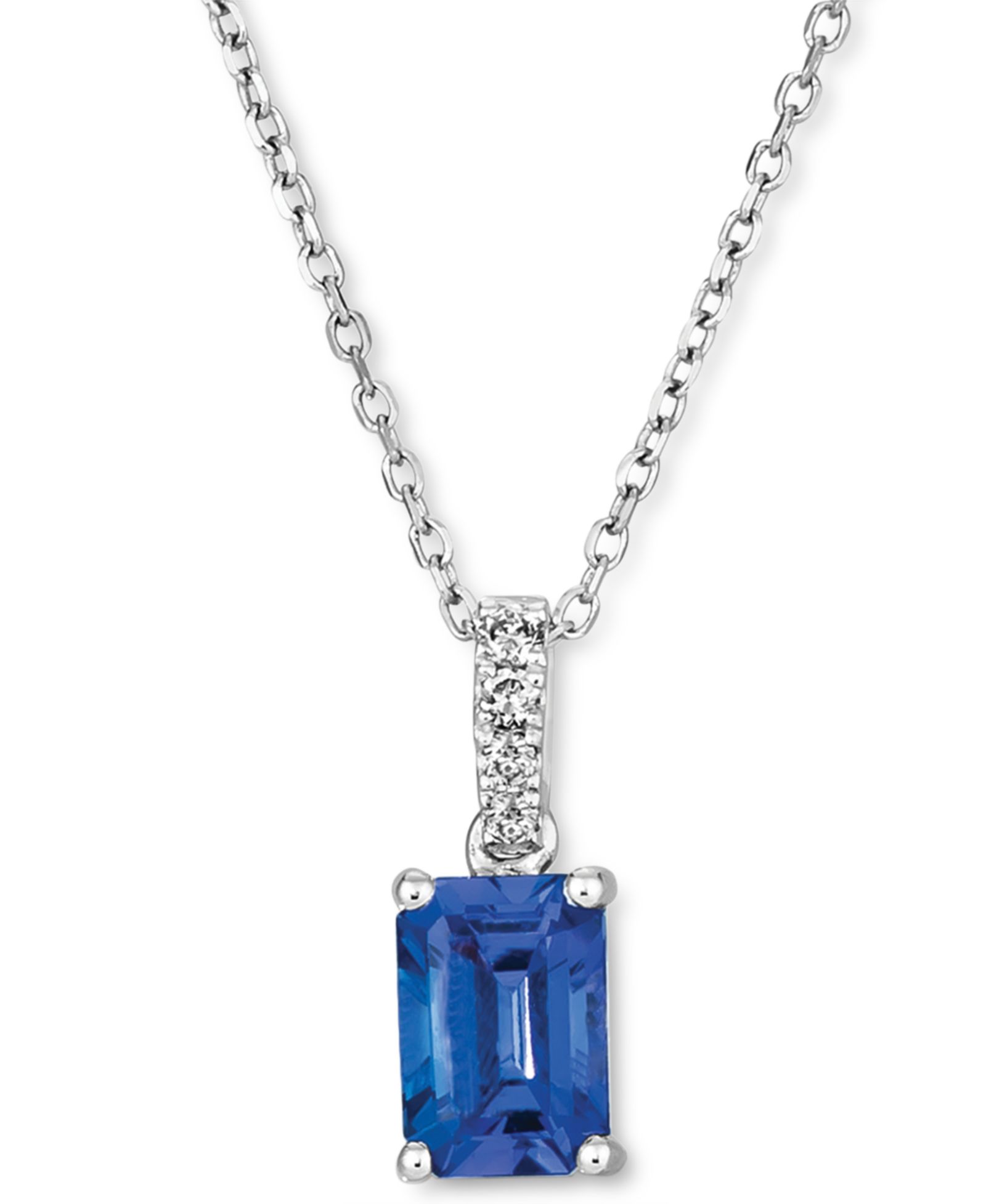Le Vian подвеска-ожерелье с Blueberry Tanzanite (3/4 ct. t.w.) и Vanilla Diamond (1/20 ct. t.w.) в 14k White Gold