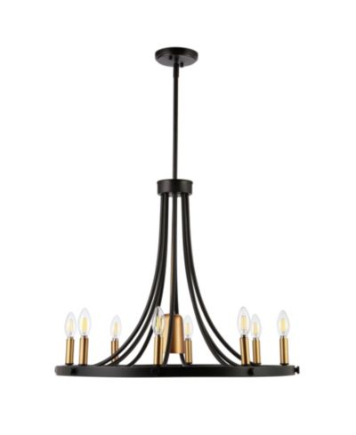 Urbanna 9-Light Adjustable Iron Transitional Modern LED Chandelier