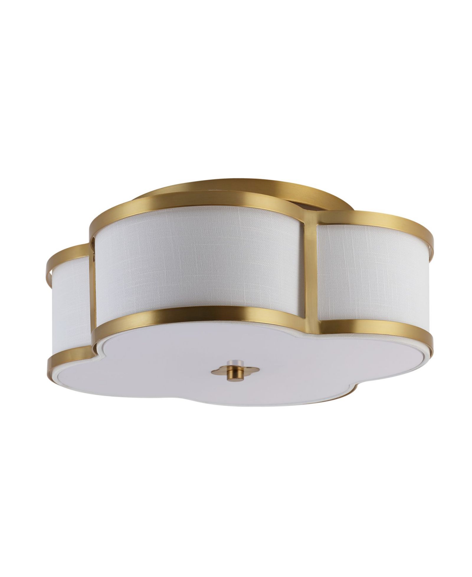 Quatrefoil Scalloped Shade Classic Glam LED Flush Mount