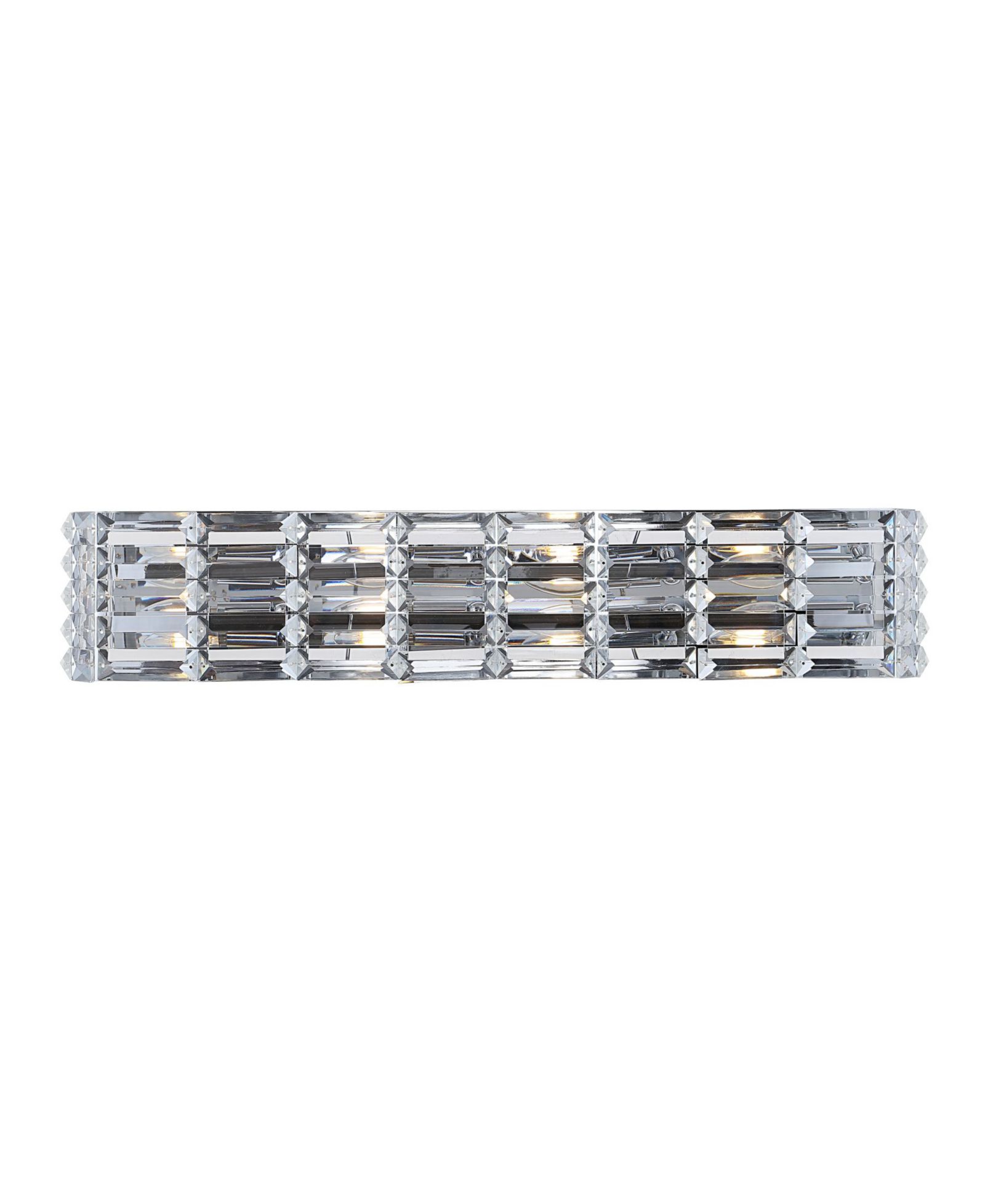 Evelyn Crystal Rectangle 4-Light Glam Modern LED Vanity Light